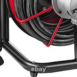 1/2 100FT Commercial Drain Auger Cleaner Electric Sewer Snake Cleaning Machine