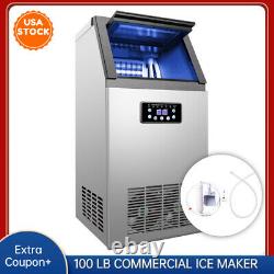100LB Built-In Commercial Ice Maker Undercounter Freestand 49 Ice Cube Machine