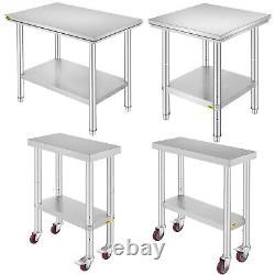 11 Style Kitchen Work Bench Table Warehouse Commercial 4 Caster Wheels Warehouse