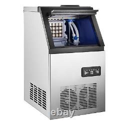 110LB/24h Built-In Commercial Ice Maker Stainless Ice Cube Machine Freestanding