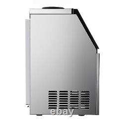 110LB/24h Commercial Ice Maker Stainless Steel Bar Restaurant Ice Cube Machine