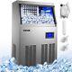 110v Commercial Ice Maker 110 Lbs/24 Hrs With Water Drain Pump Free Shipping