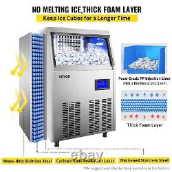 110V COMMERCIAL ICE MAKER 110 LBS/24 HRS With WATER DRAIN PUMP FREE SHIPPING