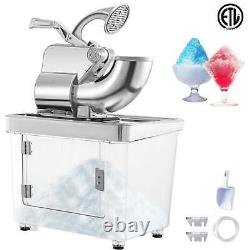 110V Commercial Ice Crusher 440LBS/H, ETL Approved300W Electric Snow Cone Machine