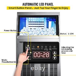 110V Commercial Ice Maker 80-90LBS/24H with 33LBS Bin, Full Heavy Duty St