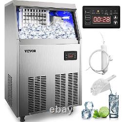 110V Commercial Ice Maker 80-90LBS/24H with 33LBS Bin, Full Heavy Duty St