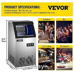 110V Commercial Ice Maker 90lbs/24h with 22 Storage 4x9 Cubes Machine Automatic