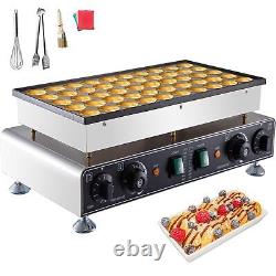 110V Mini Dutch Pancake Baker, 50PCS 1700W Commercial Nonstick Waffle Maker