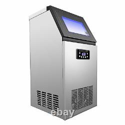 110lb Built-in Commercial Ice Maker Stainless Steel Restaurant Ice Cube Machine