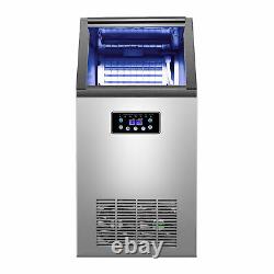 110lb Built-in Commercial Ice Maker Stainless Steel Restaurant Ice Cube Machine