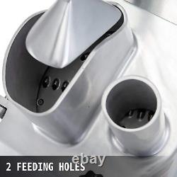 110v Commercial Food Processor 2 Feeding Holes 550w Electric Vegetable Slicer 16