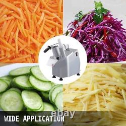 110v Commercial Food Processor 2 Feeding Holes 550w Electric Vegetable Slicer 16