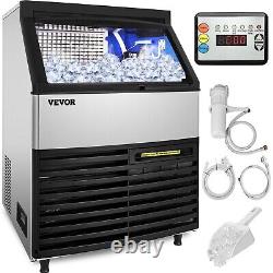 110v Commercial Ice Machine 320lbs/24h With 77lbs Bin Free Shipping