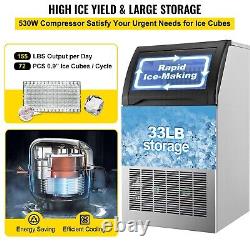 110v Commercial Ice Maker Machine 155lbs/24h Free Shipping