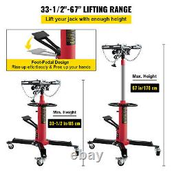 1322-1660LBS 2 Stage Hydraulic Transmission Jack with 360°Swivel Wheel Lift Hoist