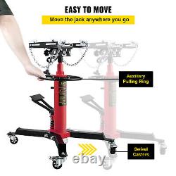 1322-1660LBS 2 Stage Hydraulic Transmission Jack with 360°Swivel Wheel Lift Hoist