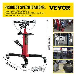 1322-1660LBS 2 Stage Hydraulic Transmission Jack with 360°Swivel Wheel Lift Hoist