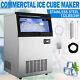 132lb/24h Commercial Ice Maker 45pcs Ice Cube Machine 33lbs Ice Storage Capacity