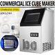 132lb Built-in Commercial Ice Maker Stainless Steel Bar Restaurant Cube Machine