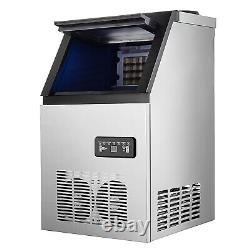 132lb Built-in Commercial Ice Maker Stainless Steel Bar Restaurant Cube Machine