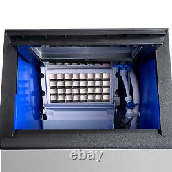 132lb Commercial Ice Maker Stainless Steel Undercounter Ice Cube Machine 110V