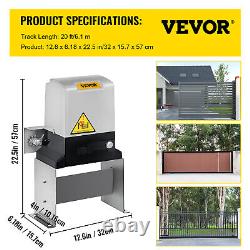 1400Lbs Sliding Gate Opener Electric Gate Operator Automatic Motor with 2 Remotes