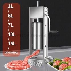 15L VEVOR Electric Meat Sausage Home Filler Vertical Stuffer Maker Commercial