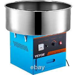 Electric Cotton Candy Machine Blue Floss Maker Party Commercial With Cover 