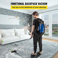 3.6 qt Backpack Vacuum with HEPA Filtration Commercial Cleaner Vac Backpack vacuum