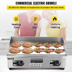 30 Electric Stainless Steel Commercial Countertop Flat Top Griddle 220V No plug