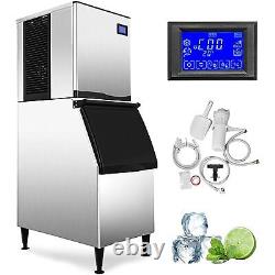 350 Lbs /24h Commercial Ice Maker Ice Cube Machine Ice Cream Store Water Filter