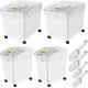 4 Pack Ingredient Bin 10.5/6.6 Gal With Scoop Commercial Food Storage For Kitchen