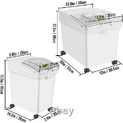 4 Pack Ingredient Bin 10.5/6.6 Gal with Scoop Commercial Food Storage for Kitchen