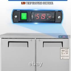 48 Commercial Refrigerated Prep Table 13 Cu. Ft. Sandwich Prep Fridge with2 Door