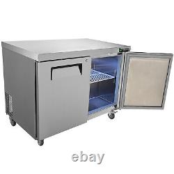 48 Commercial Refrigerated Prep Table 13 Cu. Ft. Sandwich Prep Fridge with2 Door