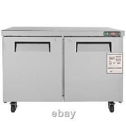 48 Commercial Refrigerated Prep Table 13 Cu. Ft. Sandwich Prep Fridge with2 Door