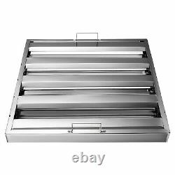 6 Set Commercial Kitchen Exhaust Hood Vent Grease Filter Baffle Stainless Steel