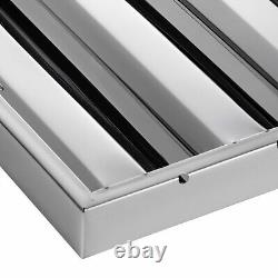 6 Set Commercial Kitchen Exhaust Hood Vent Grease Filter Baffle Stainless Steel