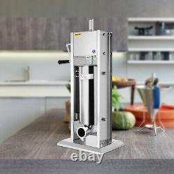 7L Vertical Commercial Sausage Stuffer 2 Speed Stainless Steel Meat Press 15LBS