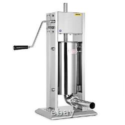 7L Vertical Commercial Sausage Stuffer 2 Speed Stainless Steel Meat Press 15LBS