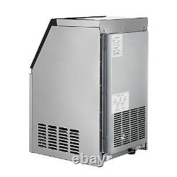 90LBS/24H Commercial Ice Maker Built-in Freestand Ice Cube Machine 190W