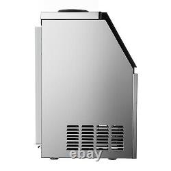 90LBS/24H Commercial Ice Maker Built-in Freestand Ice Cube Machine 190W
