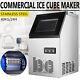 90lbs/24h Commercial Ice Maker Built-in Freestand Ice Cube Machine 190w Home