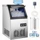 90lbs/day Commercial Ice Maker S/s Auto Clean Built-in Ice Cube Lcd Machine