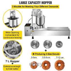 Auto Doughnut Maker Single Row Commercial Automatic Donut Making Machine 7 Liter