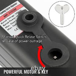 Automatic Arm Single Swing Gate Opener Gate Up to 838 lb DC Motor Remote Control