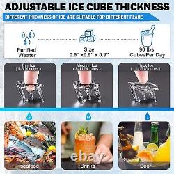 Built In Commercial Ice Maker 110LBS/24H Stainless Undercounter Ice Cube Machine