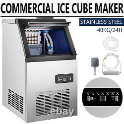 Built-In Commercial Ice Maker Undercounter Stainless Steel Ice Cube Machine 90LB