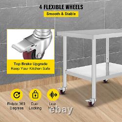 Commercial 30 x 36 Stainless Steel Food Prep Work Table Kitchen Restaurant