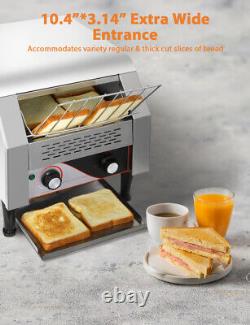 Commercial 300 Slice per Hour Bagel Electric Countertop Conveyor Bread Toaster